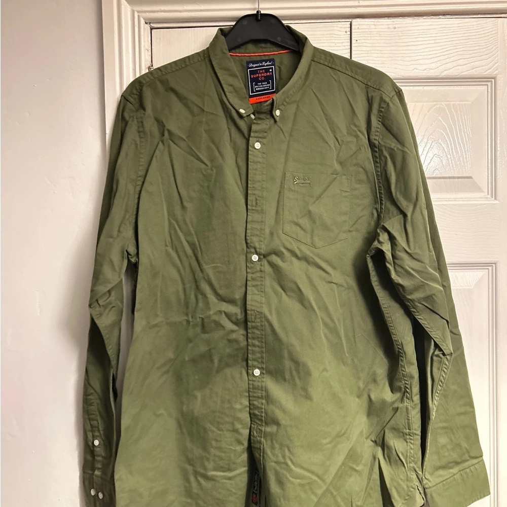 Green Button-Up Shirt